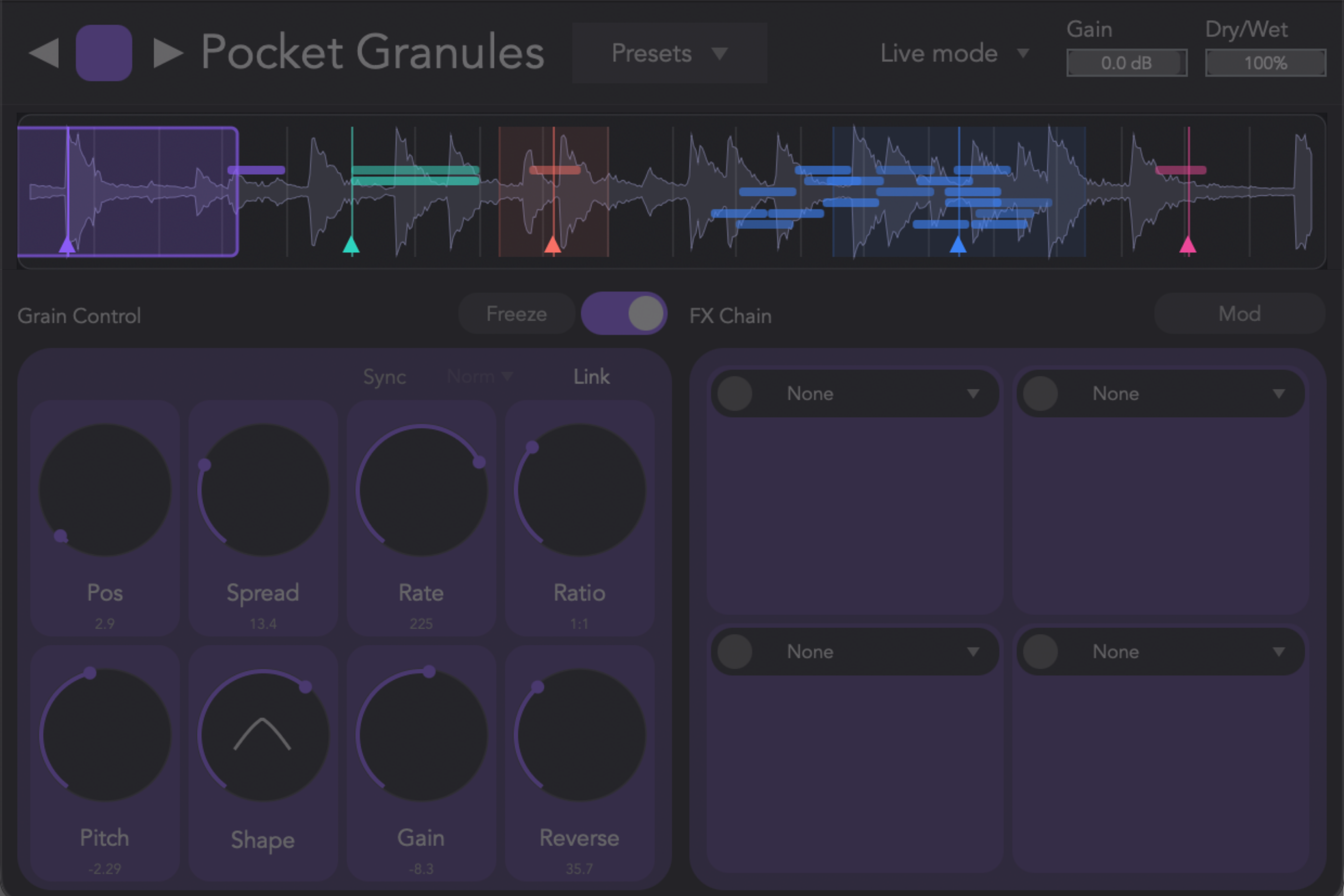 Pocket Granules interface