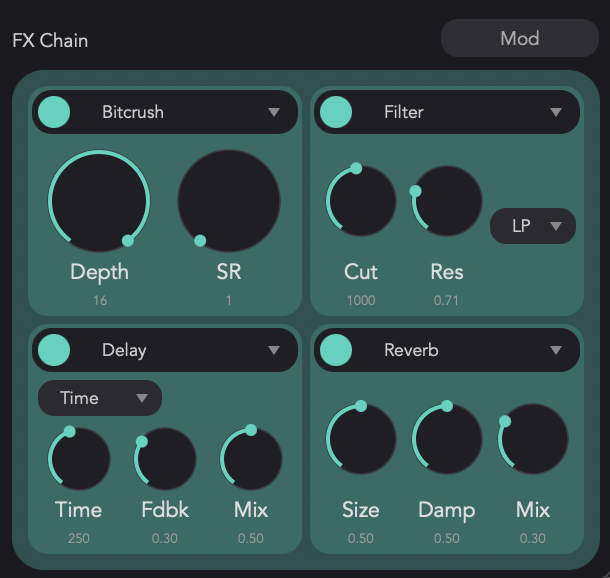 Per-head FX slots